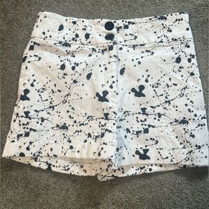 Wearever White Splatter Print Women’s Shorts